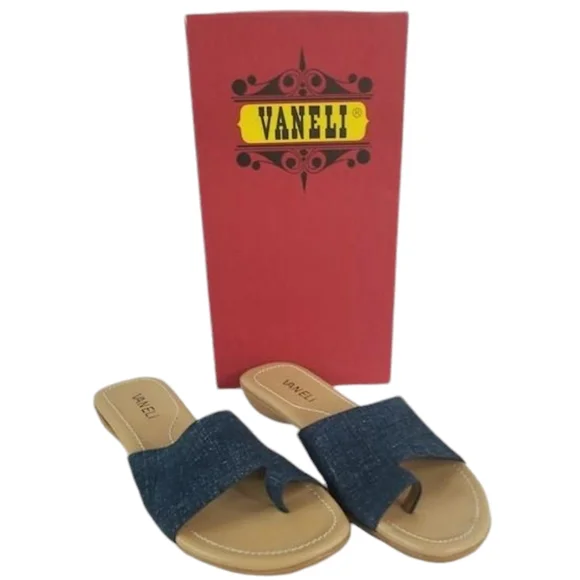 VANELI Tallis JEANS Denim Leather Sandal, NIB - Picture 1 of 10